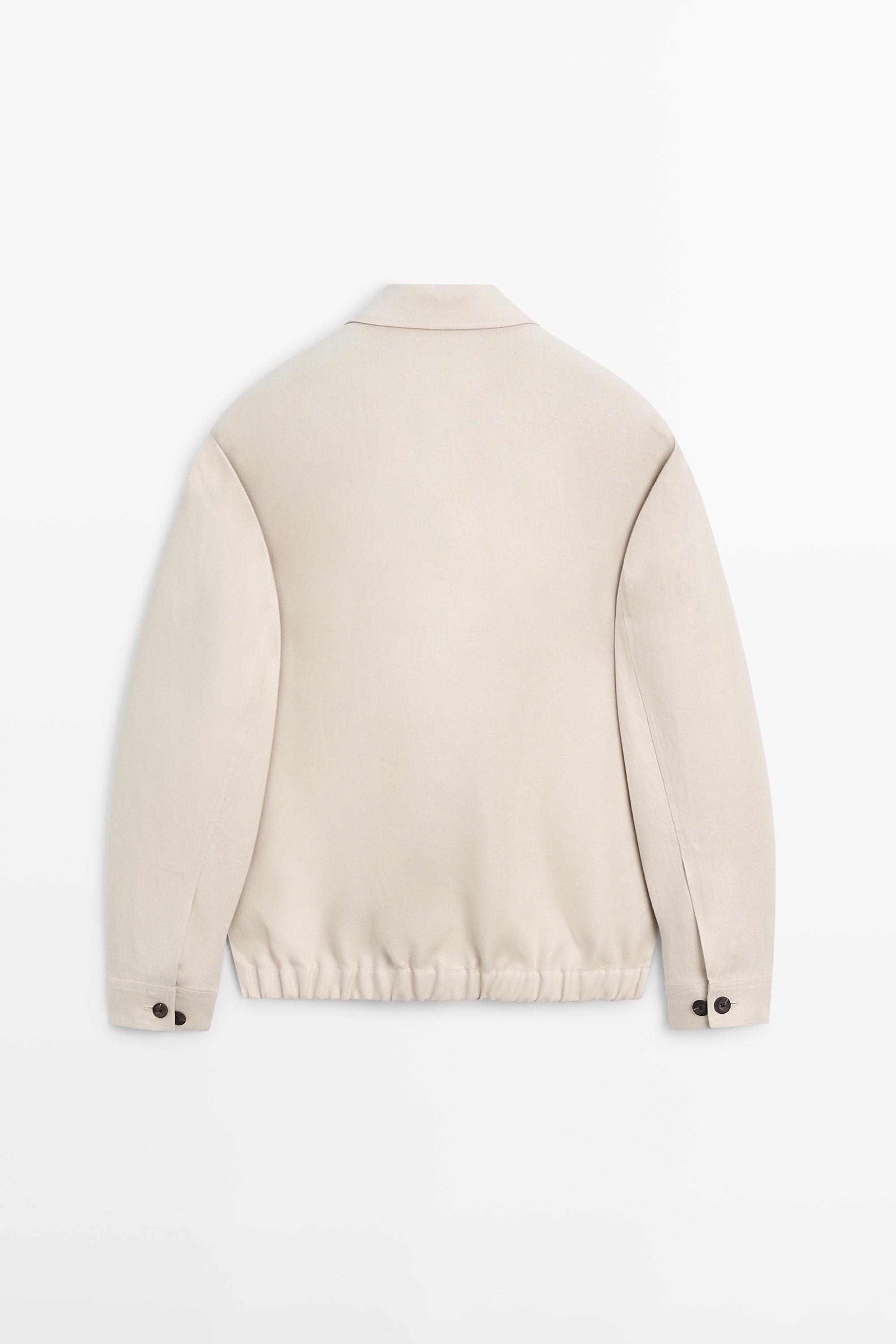 Veste bomber total look 100 % lin